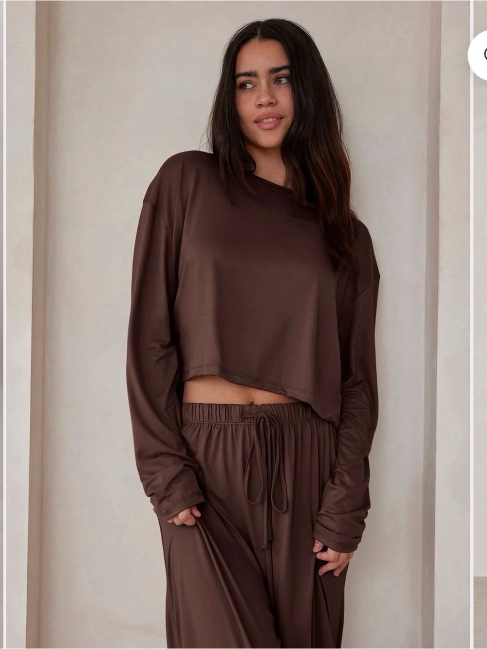 Bump suit cloud long sleeve crop top